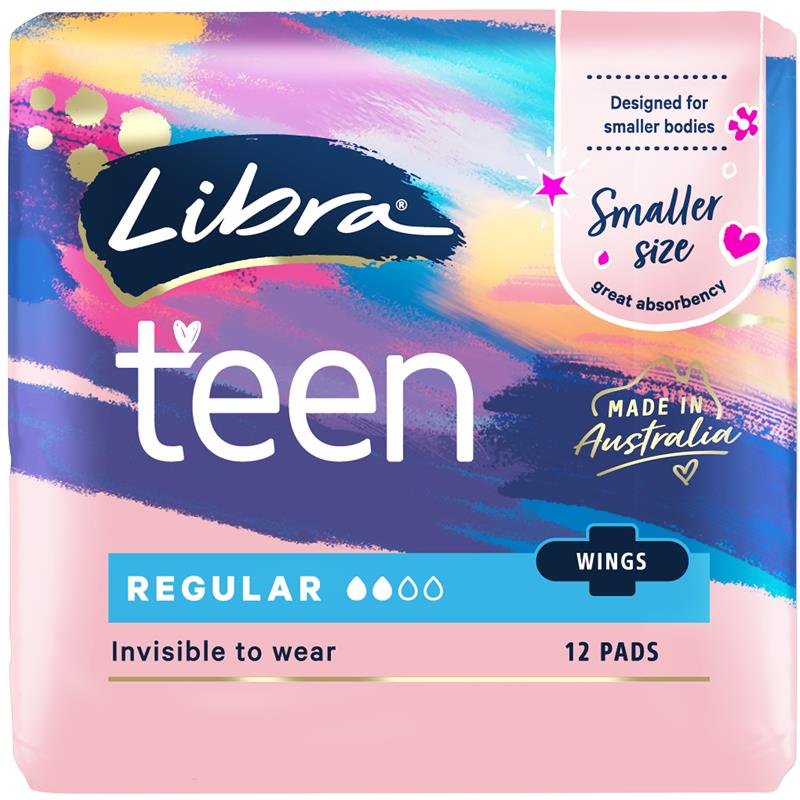 Load image into Gallery viewer, Libra Girl Pads Regular Wing 12 Pack
