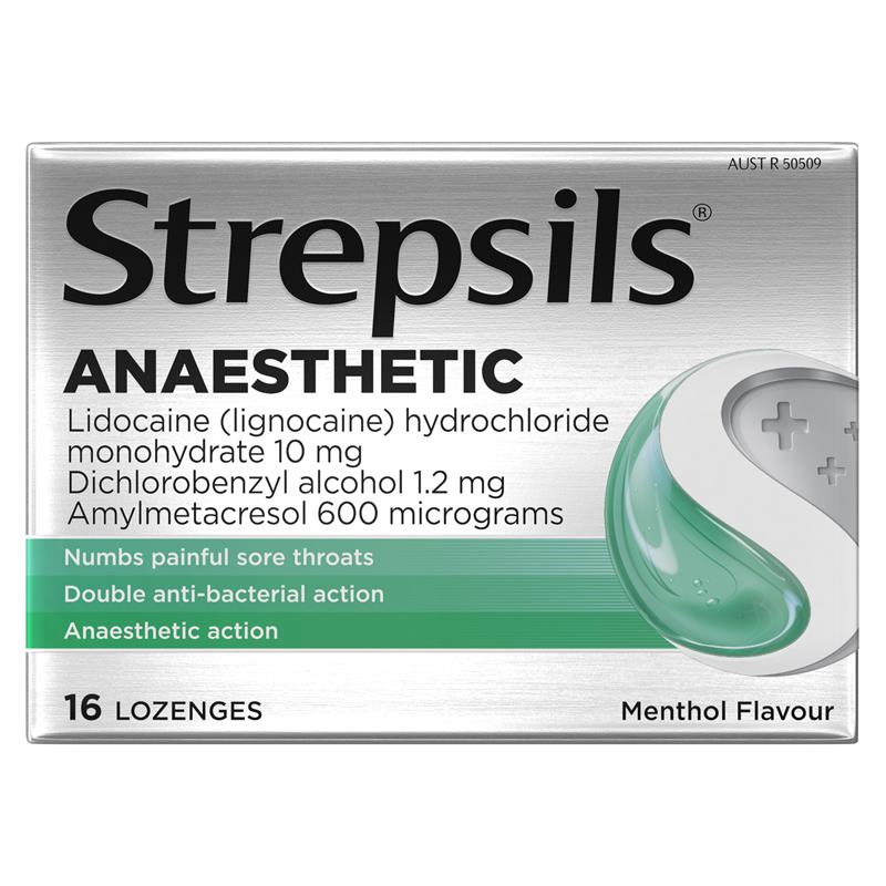 Load image into Gallery viewer, Strepsils Anaesthetic Menthol 16 Lozenges
