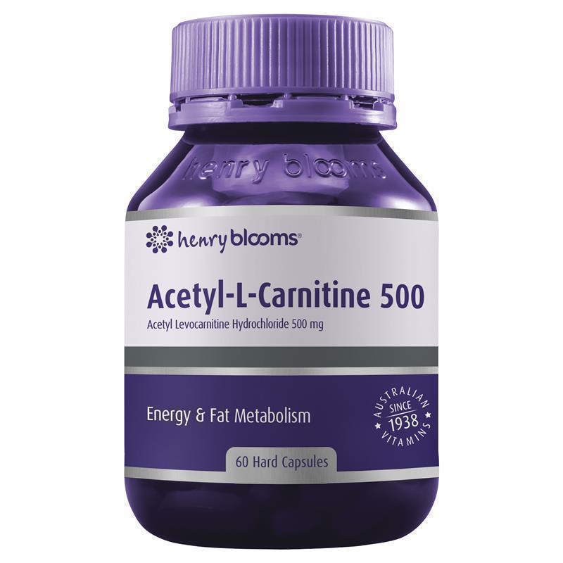 Load image into Gallery viewer, Henry Blooms Acetyl L-Carnitine 500 60 Vege Capsules
