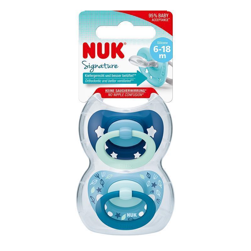 Load image into Gallery viewer, Nuk Signature Soother Silicone 6-18 Months 2 Pack
