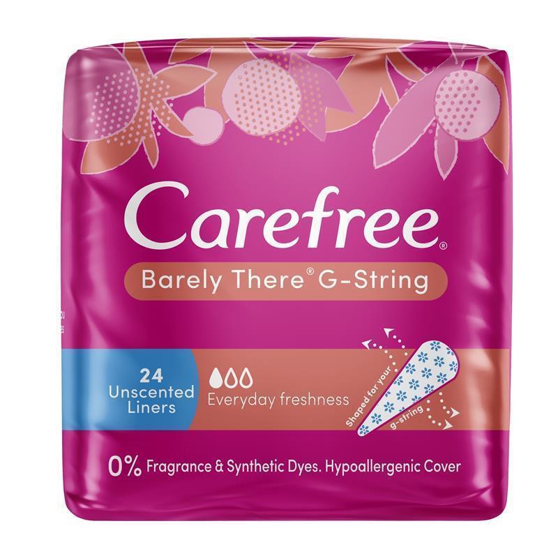 Load image into Gallery viewer, Carefree Barely There G-String Unscented Panty Liners 24 Pack
