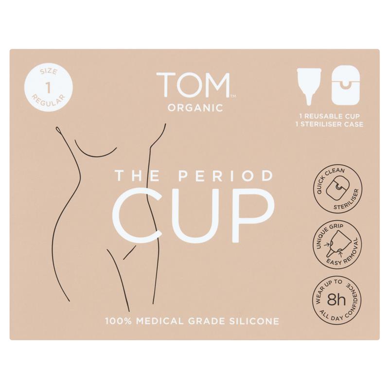 Load image into Gallery viewer, TOM Organic The Period Cup Size 1 + Convenient Microwavable Steriliser Case
