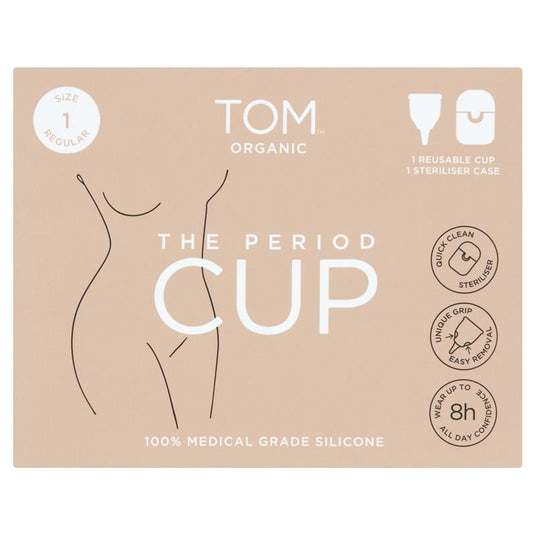 TOM Organic The Period Cup Size 1 + Convenient Microwavable Steriliser Case