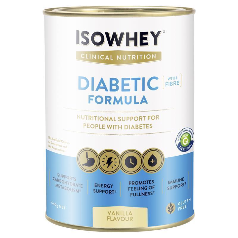 Load image into Gallery viewer, IsoWhey Clinical Nutrition Diabetic Formula Vanilla 640g
