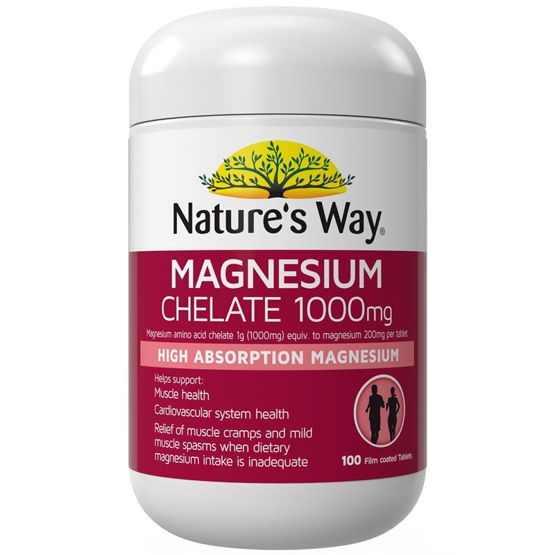 Load image into Gallery viewer, Nature's Way Magnesium Chelate 1000mg 100 Tablets
