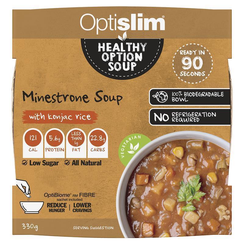 Load image into Gallery viewer, Optislim Healthy Option Meal Minestrone Soup Konjac Rice 330g
