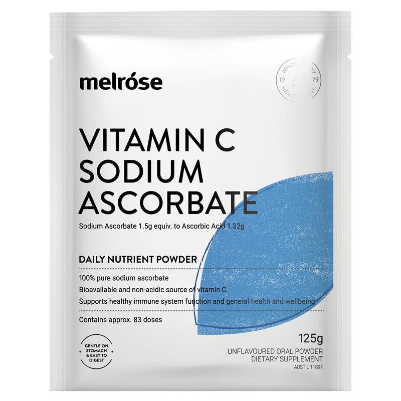Load image into Gallery viewer, Melrose Vitamin C + Sodium Ascorbate 125g Powder
