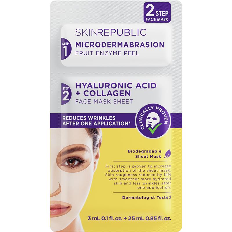 Load image into Gallery viewer, Skin Republic Two Step Hyaluronic Acid and Collagen Face Mask
