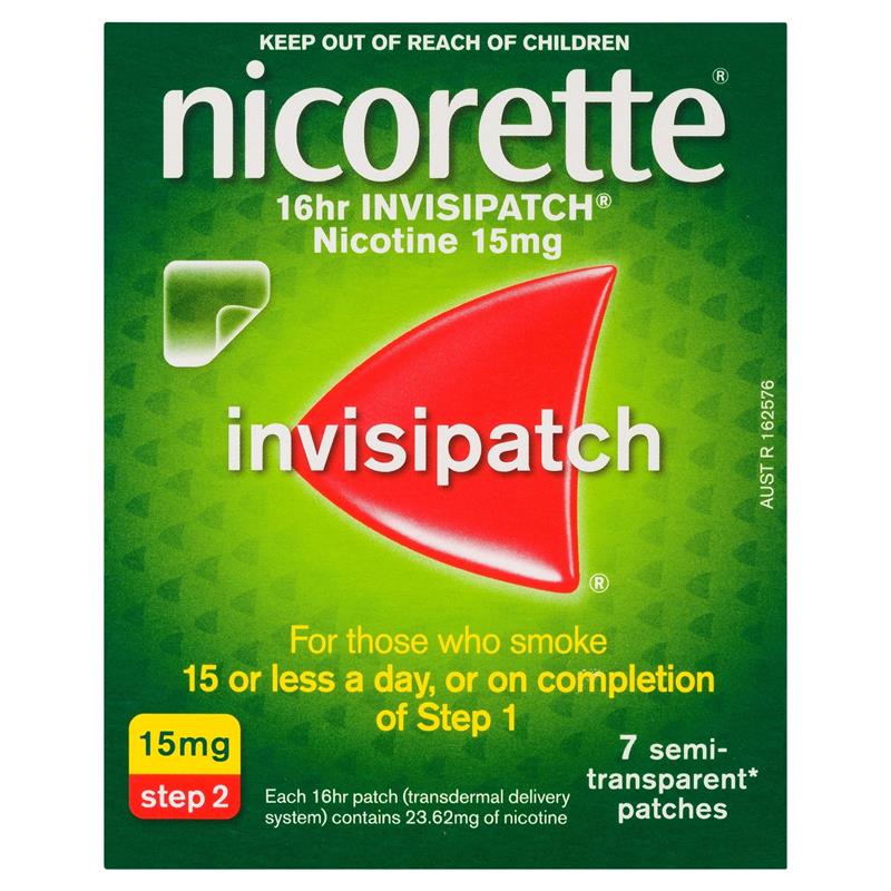 Load image into Gallery viewer, Nicorette Quit Smoking Nicotine 16 Hour Invisipatch Step 2 7 Pack
