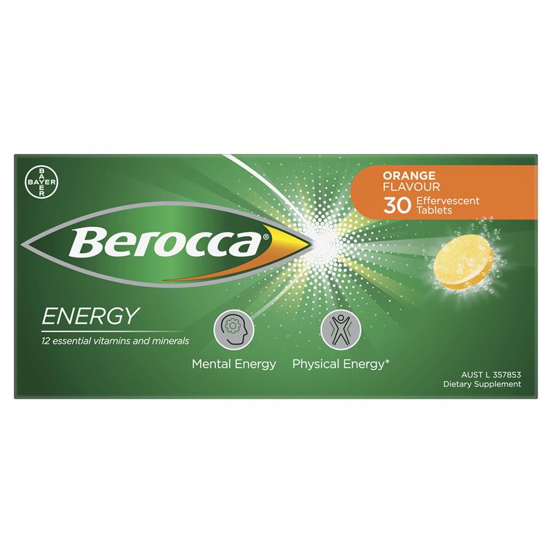Load image into Gallery viewer, Berocca Energy Orange 30 Effervescent Tablets
