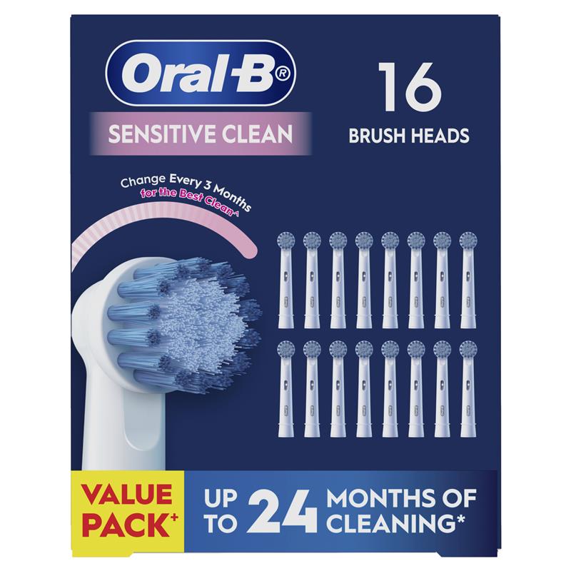 Load image into Gallery viewer, Oral B Power Toothbrush Sensitive Clean Refills16 Pack

