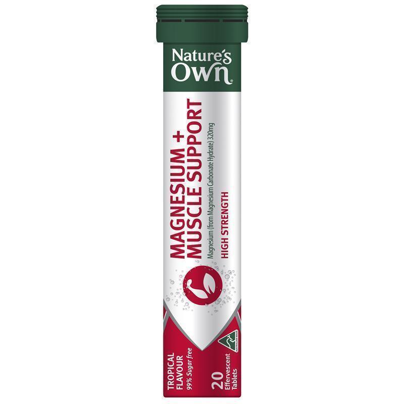 Load image into Gallery viewer, Nature's Own Magnesium + Muscle Support Effervescent 20 Tablets
