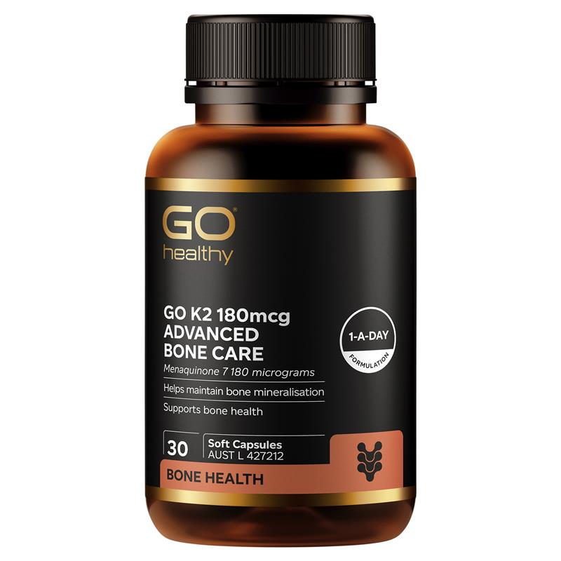 Load image into Gallery viewer, Go Healthy K2 180mcg Advanced Bone Care 30 Soft Capsules
