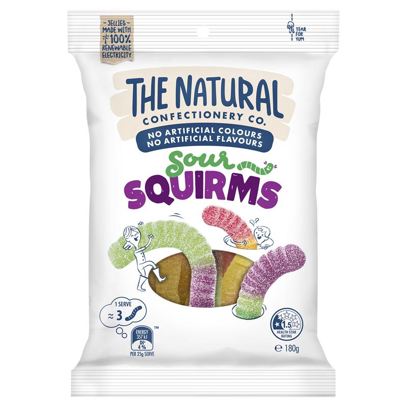Load image into Gallery viewer, The Natural Confectionery Co. Squirms 180g
