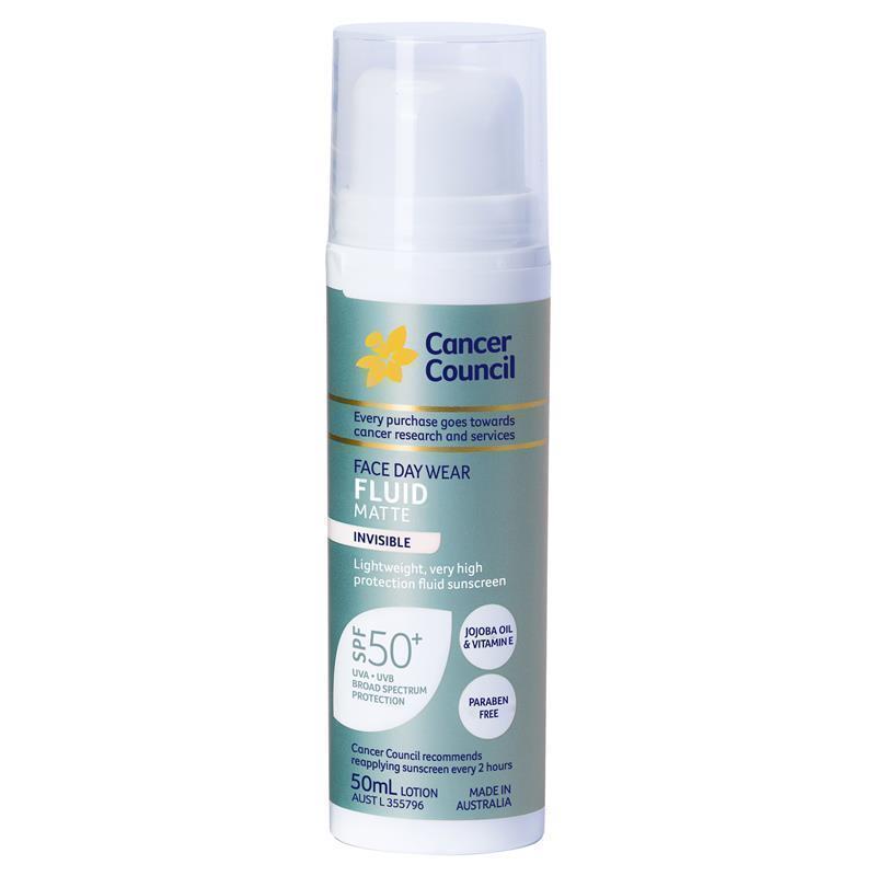 Load image into Gallery viewer, Cancer Council SPF 50+ Day Wear Face Fluid Matte Invisible 50ml
