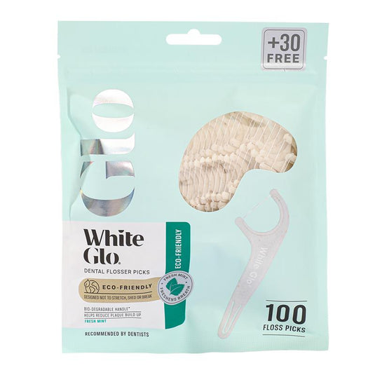 White Glo Flossers Eco Friendly Mint 70 Pack