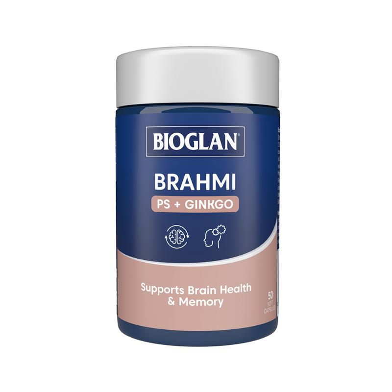 Load image into Gallery viewer, Bioglan Brahmi + PS + Ginkgo Focus 50 Capsules
