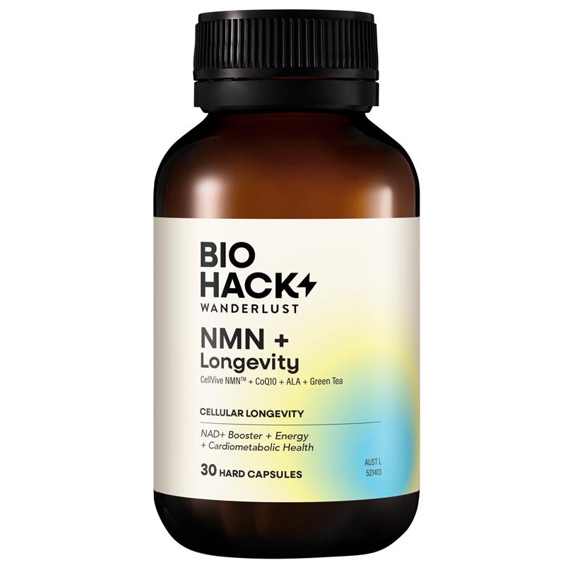 Load image into Gallery viewer, BioHack Wanderlust NMN + Longevity 30 Capsules

