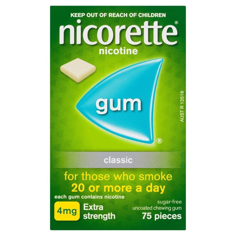 Load image into Gallery viewer, Nicorette Gum 4mg Classic 75 Pieces
