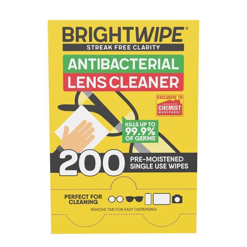 Load image into Gallery viewer, BrightWipe Lens Cleaning Wipes 200 Pack Exclusive Size
