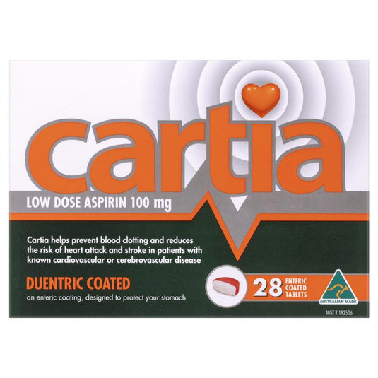 Cartia 100mg Tablets 28