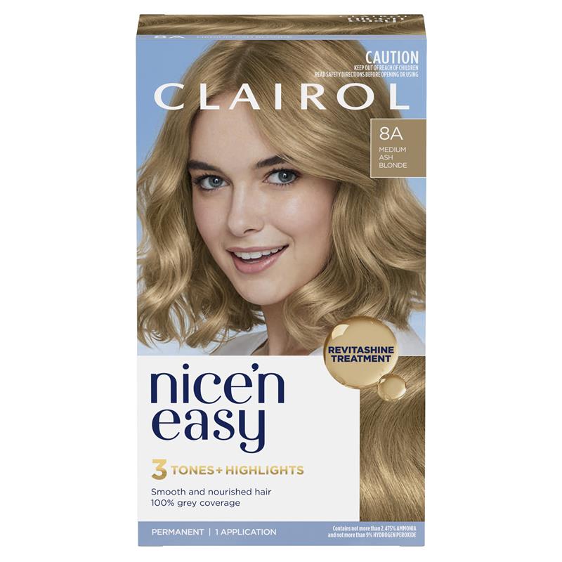 Load image into Gallery viewer, Clairol Nice N Easy 8A Natural Medium Ash Blonde Permanent Hair Colour
