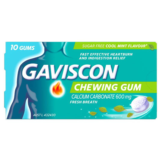 Gaviscon Chewing Gum Cool Mint 10 Gums
