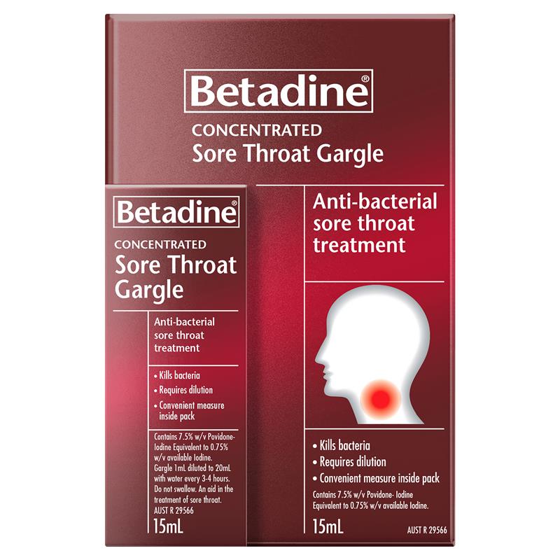 Load image into Gallery viewer, Betadine Sore Throat Gargle Concentrated 15mL

