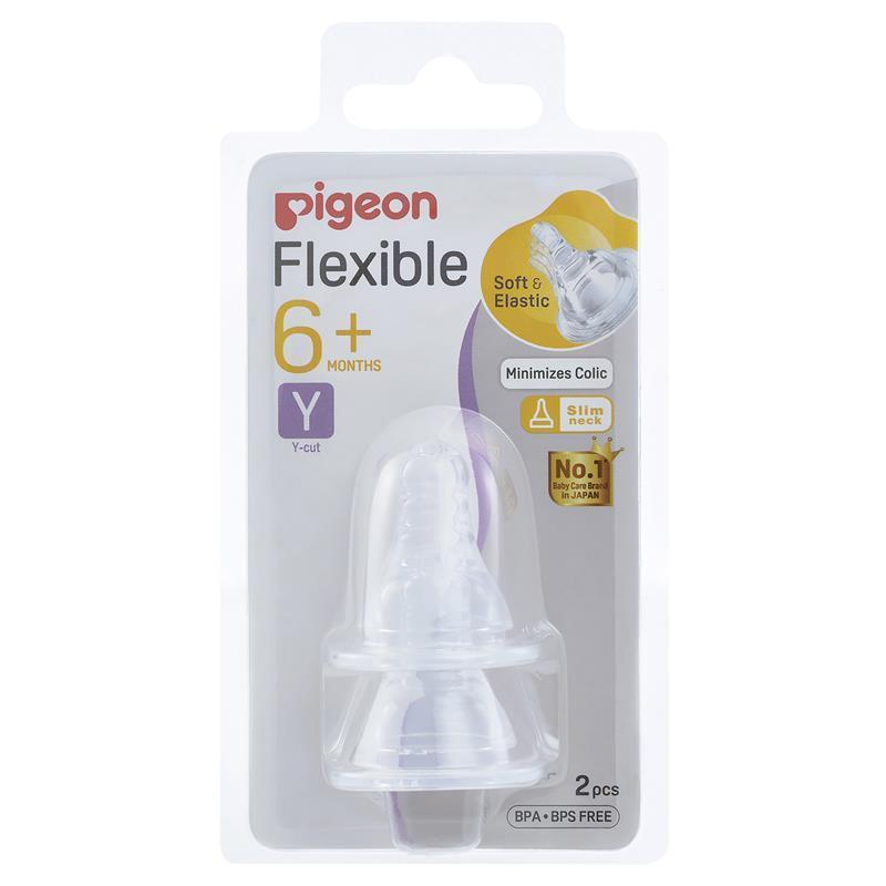 Load image into Gallery viewer, Pigeon Flexible Peristaltic Nipple Y 2 Pack
