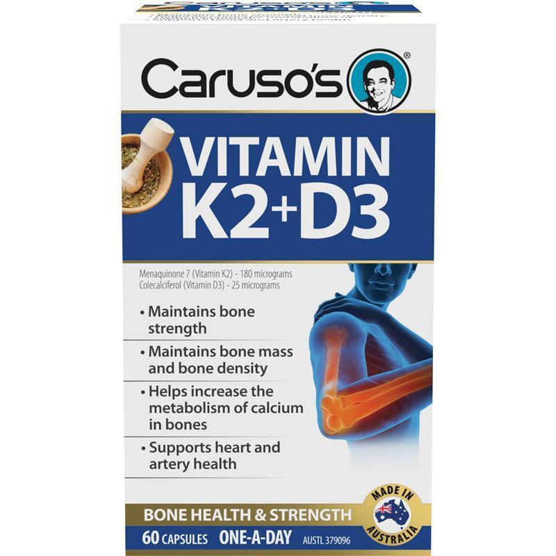Load image into Gallery viewer, Carusos Vitamin K2 + D3 60 Capsules

