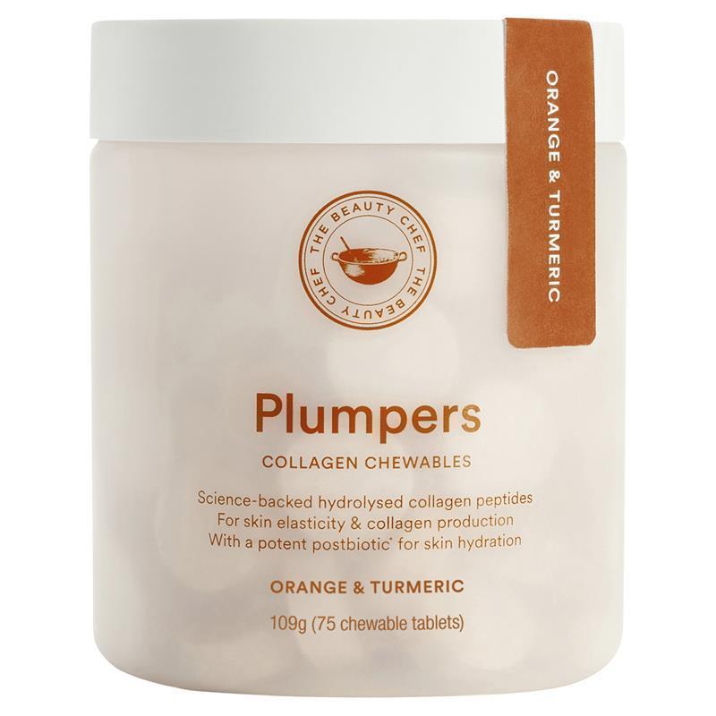 Load image into Gallery viewer, The Beauty Chef Plumpers Orange Collagen Peptides 75 Chewable Tablets
