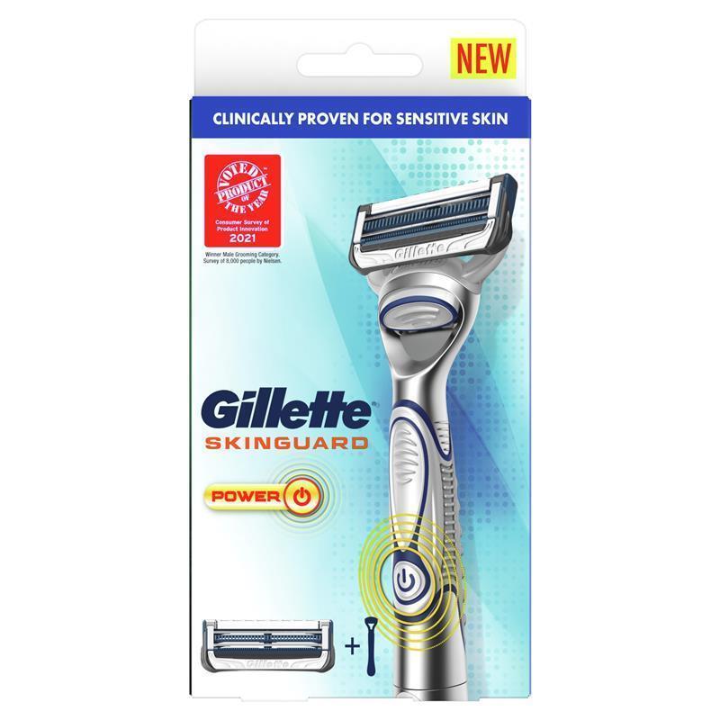 Load image into Gallery viewer, Gillette Skinguard Power Razor + 1 Blade Refills
