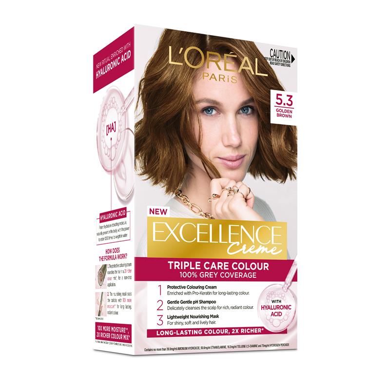 Load image into Gallery viewer, L'Oreal Excellence Creme 5.3 Golden Brown Hair Colour
