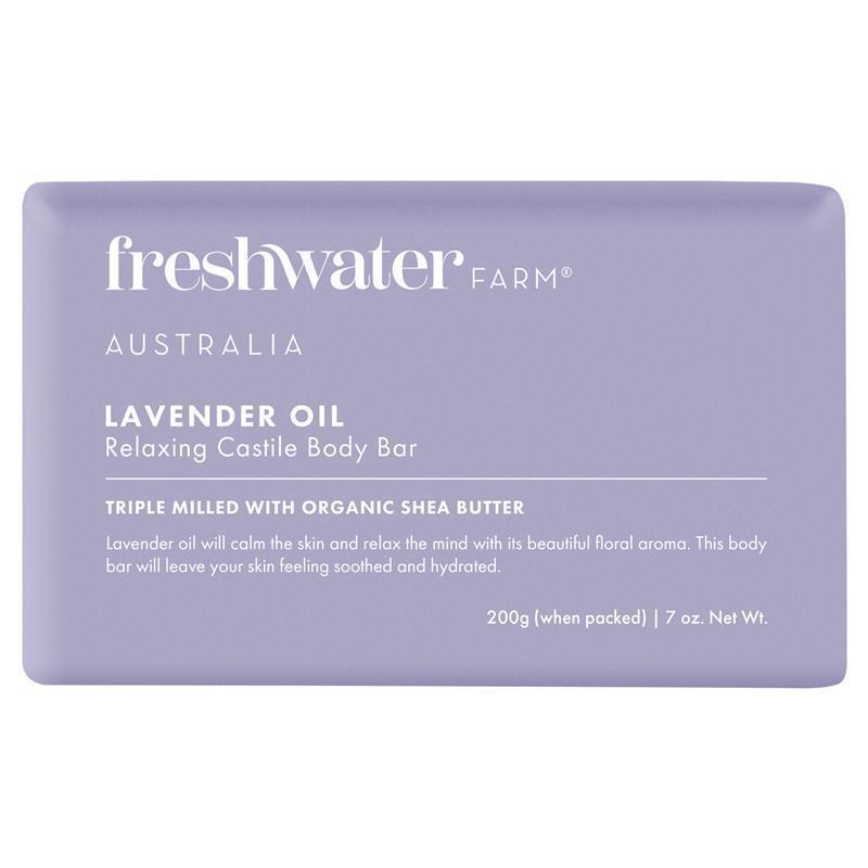 Load image into Gallery viewer, Freshwater Farm Lavender Oil Body Bar 200g
