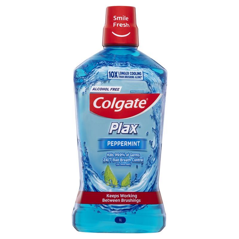 Load image into Gallery viewer, Colgate Plax Alcohol free Antibacterial Mouthwash Peppermint 1L
