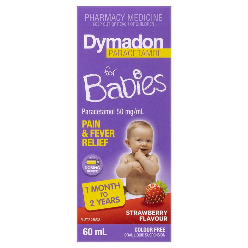 Load image into Gallery viewer, Dymadon for Babies Strawberry 1 Month - 2 Years 60ml
