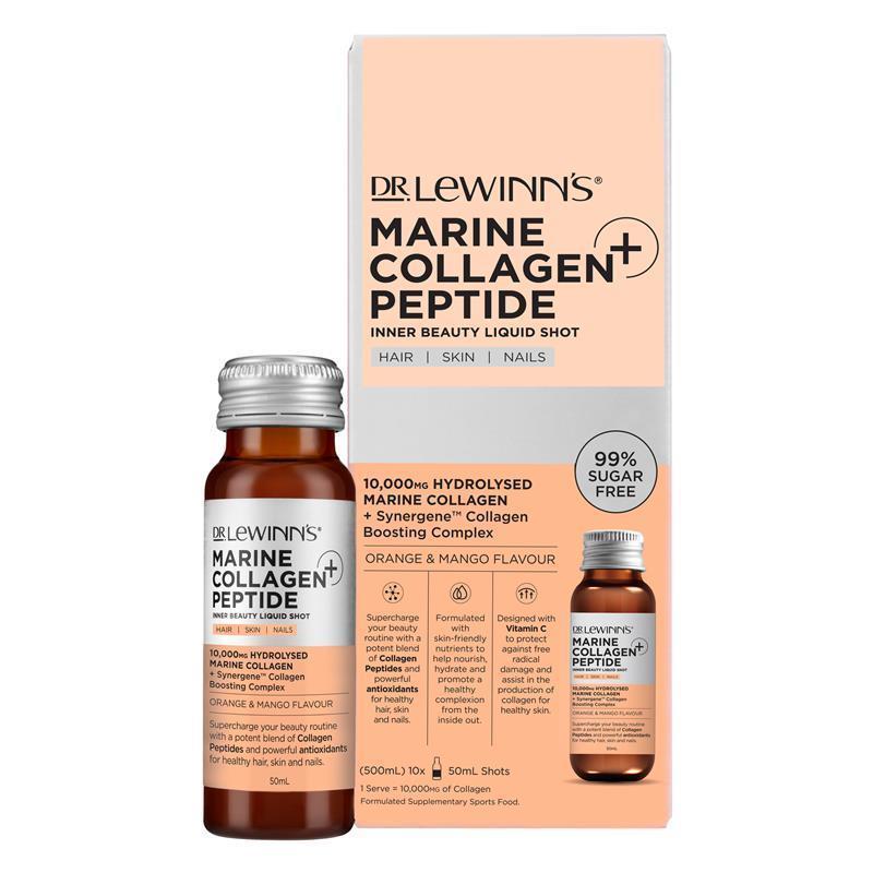 Load image into Gallery viewer, Dr LeWinn's Collagen Inner Beauty Liquid Shot Orange &amp; Mango 10 x 50ml
