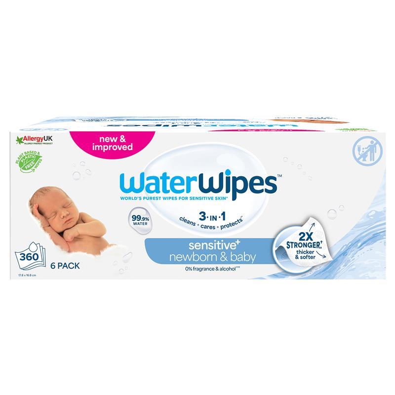 Load image into Gallery viewer, WaterWipes Baby &amp; Newborn Sensitive Wipes 360 Pack
