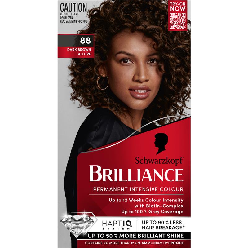 Load image into Gallery viewer, Schwarzkopf Brilliance 88 Dark Brown Allure
