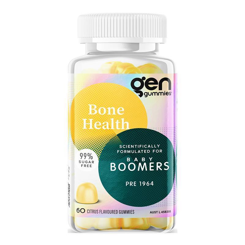 Load image into Gallery viewer, GEN Baby Boomer Gummies Bone Health Citrus 60 Pack
