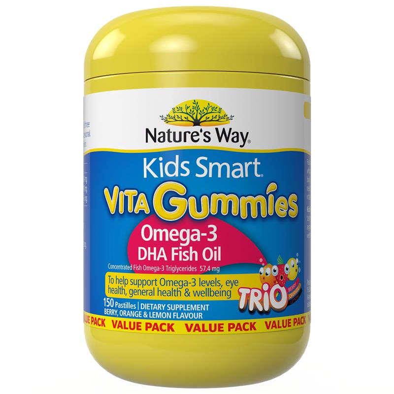 Load image into Gallery viewer, Nature's Way Kids Smart Vita Gummies Omega-3 150 Gummies Exclusive Size

