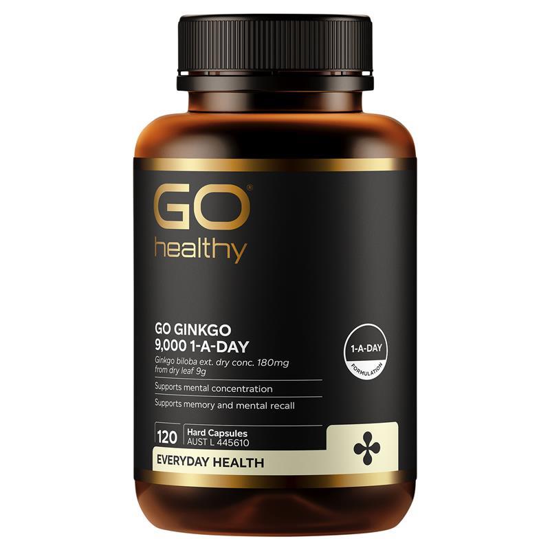 Load image into Gallery viewer, Go Healthy Ginkgo 9000 120 Vege Capsules Exclusive Size
