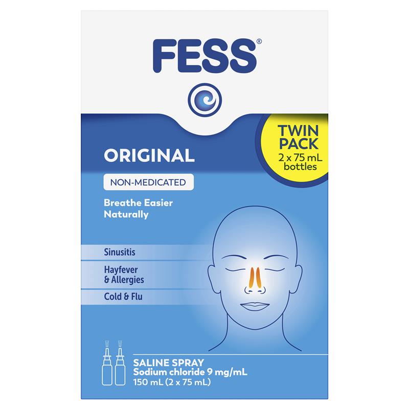 Load image into Gallery viewer, Fess Nasal Spray Twin Pack 150ml (2 x 75mL)
