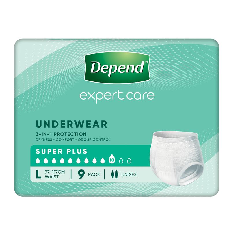 Load image into Gallery viewer, Depend Unisex Underwear Super Plus Large 9 Pack
