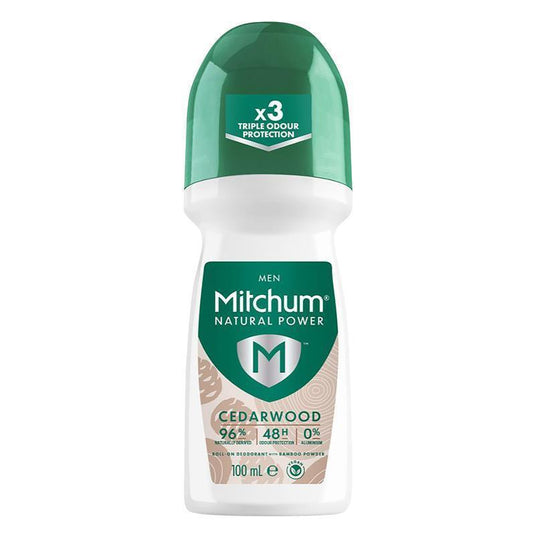 Mitchum for Men Natural Power Cedarwood Roll On 100ml