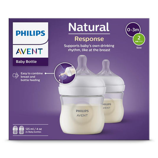Avent Natural Response Feeding Bottle 125ml 2 Pack