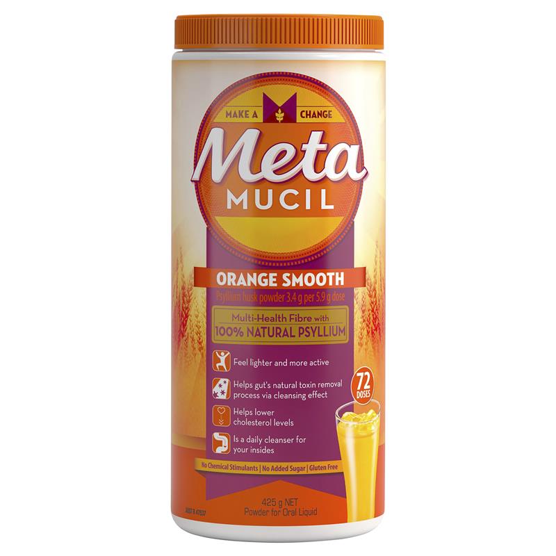 Load image into Gallery viewer, Metamucil Fibre Supplement Smooth Orange 72 Dose 425g
