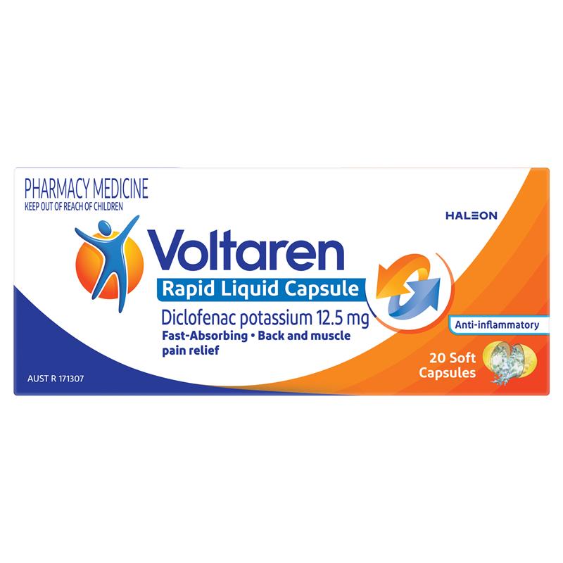 Load image into Gallery viewer, Voltaren Rapid 12.5mg Pain Relief Liquid Capsules 20
