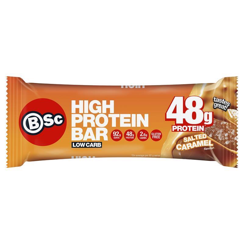 Load image into Gallery viewer, BSc High Protein Bar Salted Caramel 92g
