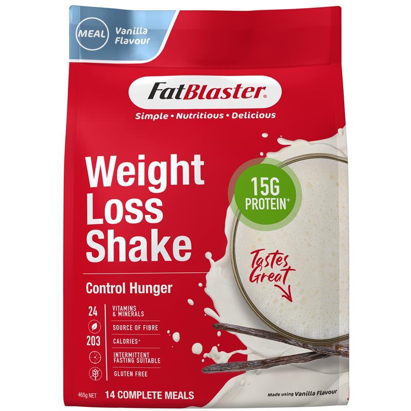 Load image into Gallery viewer, Fatblaster Weight Loss Shake Red Pouch Vanilla 465g
